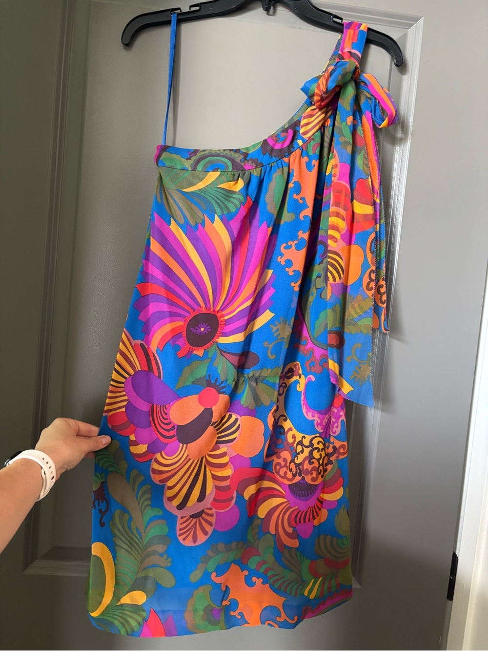 Trina Turk Multicolor Floral One-Shoulder Dress